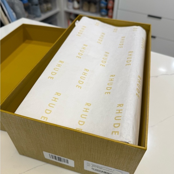 Rhude Black and Cream Slide Sandals - New! - Picture 8 of 11